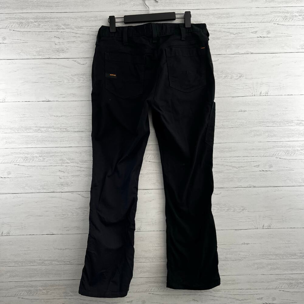 Ariat Black Rebar M7 Slim Straight Leg Pants Size 34/30 Workwear Utility - Picture 2 of 8